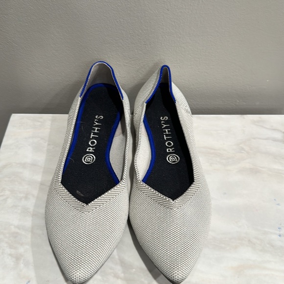 Rothy's Shoes - Rothy's Women's Knit The Point Cloud Birdseye Slip-On Flat Shoes Gray Size 11